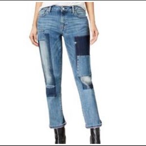 Tommy Hilfiger Blue Women's Patchwork Boyfriend Jeans